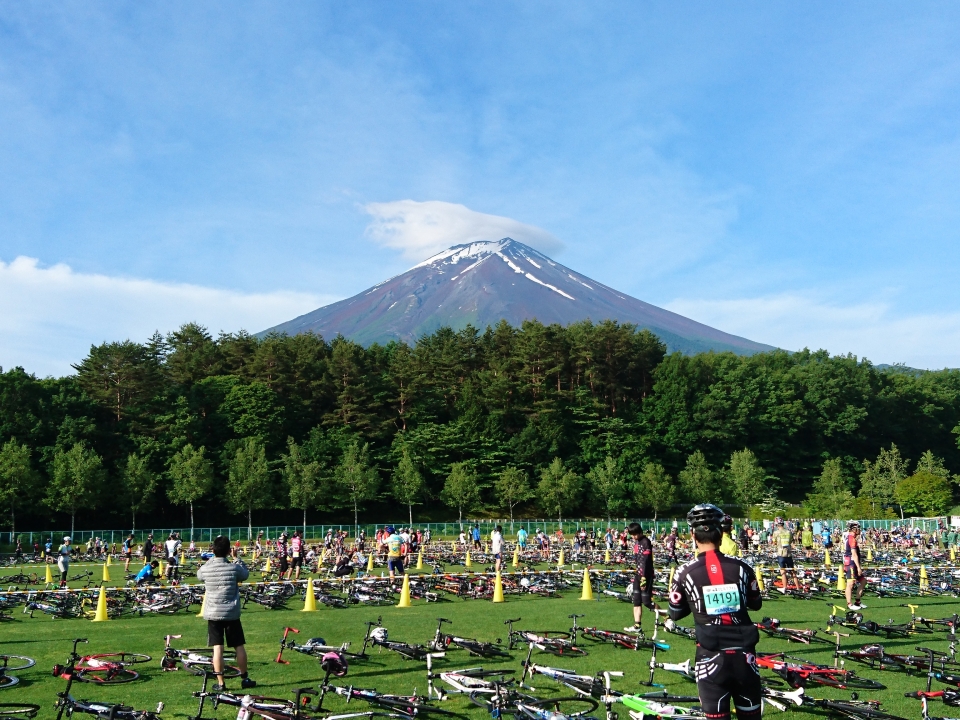 待機場所からの富士山