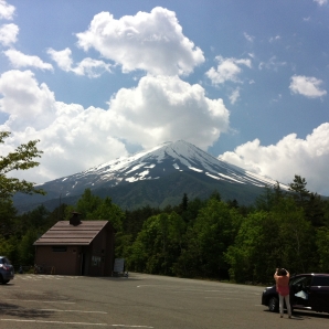 前日の試走時の富士山