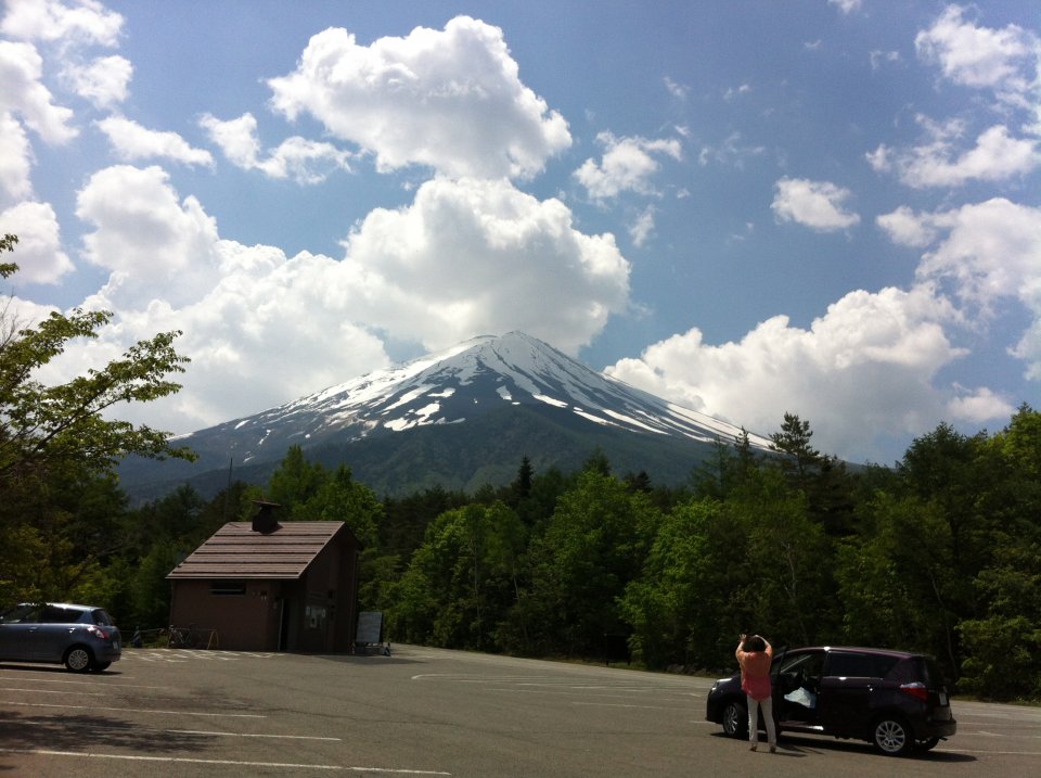 前日の試走時の富士山